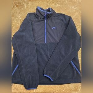 Mens Navy NIKE Half Zip Fleece Sz L
